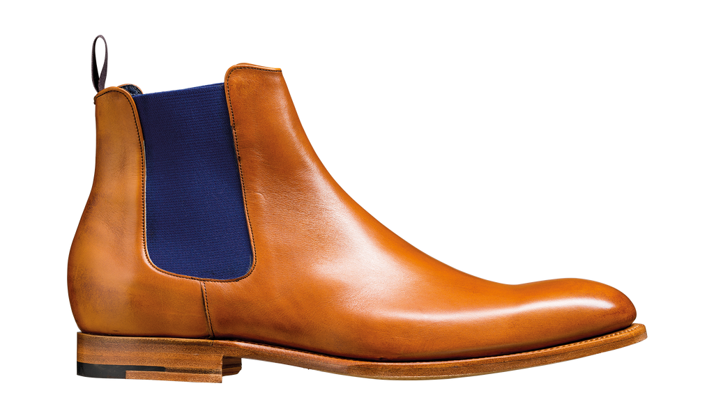 Violet - Cedar Blue Elastic | Womens Boot | Barker Shoes USA