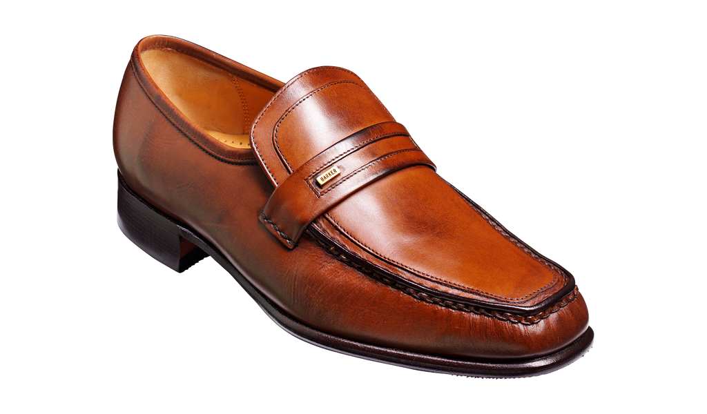 Wesley Chestnut Calf Loafer Barker Shoes USA