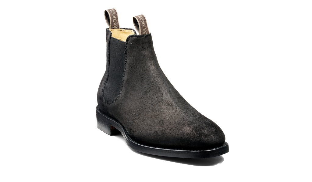 Sutton - Black Waxy Suede