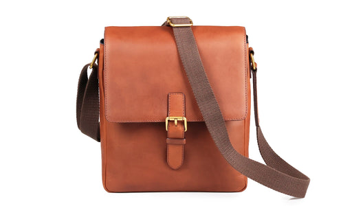 Small Man Bag - Exeter Brown Oiled Pull-Up