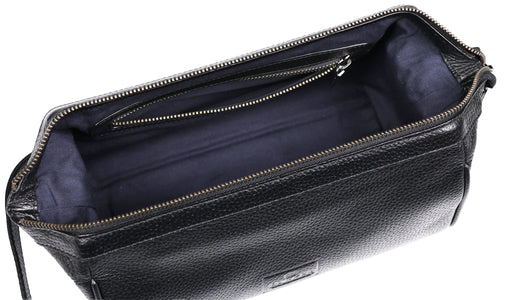 Flint Wash Bag - Black Coach Pebble Print