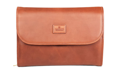 Selkirk – Hanging Wash Bag Brown Oiled Pull-Up