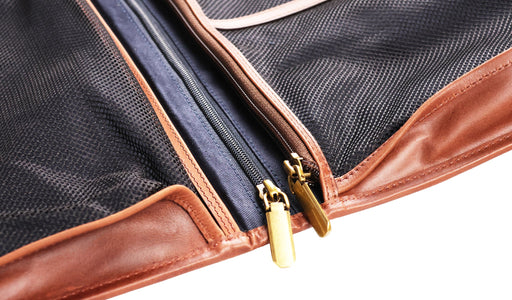 Selkirk – Hanging Wash Bag Brown Oiled Pull-Up