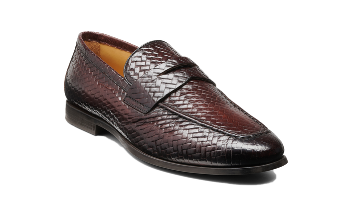 barker Capri - Brown Weave Brown Stain