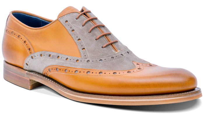 barker Abingdon - Cedar Calf/Parchment Suede