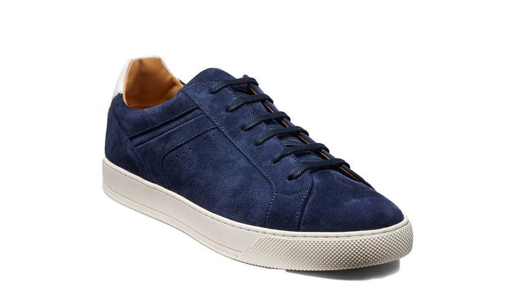 Skylar - Navy Suede White