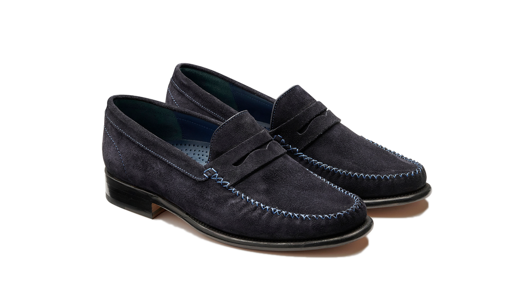 William - Dark Navy Suede Loafer