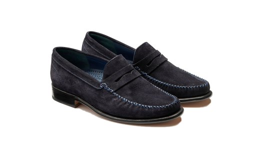 William - Dark Navy Suede Loafer