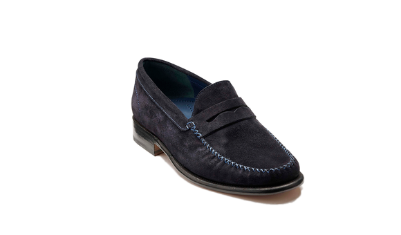 William - Dark Navy Suede Loafer