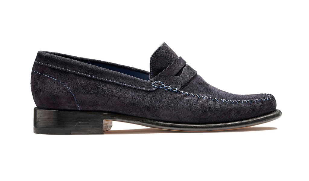 William - Dark Navy Suede Loafer