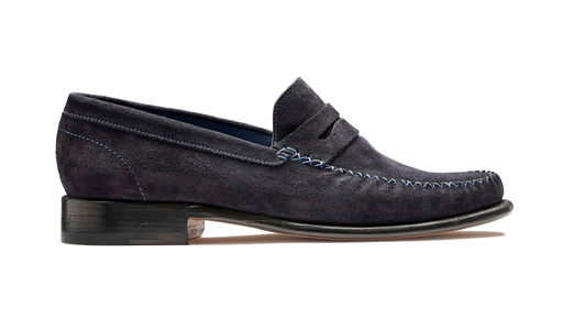 William - Dark Navy Suede Loafer