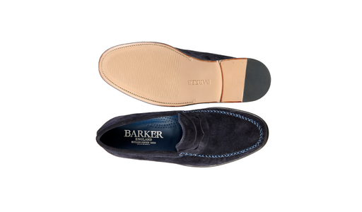 William - Dark Navy Suede Loafer