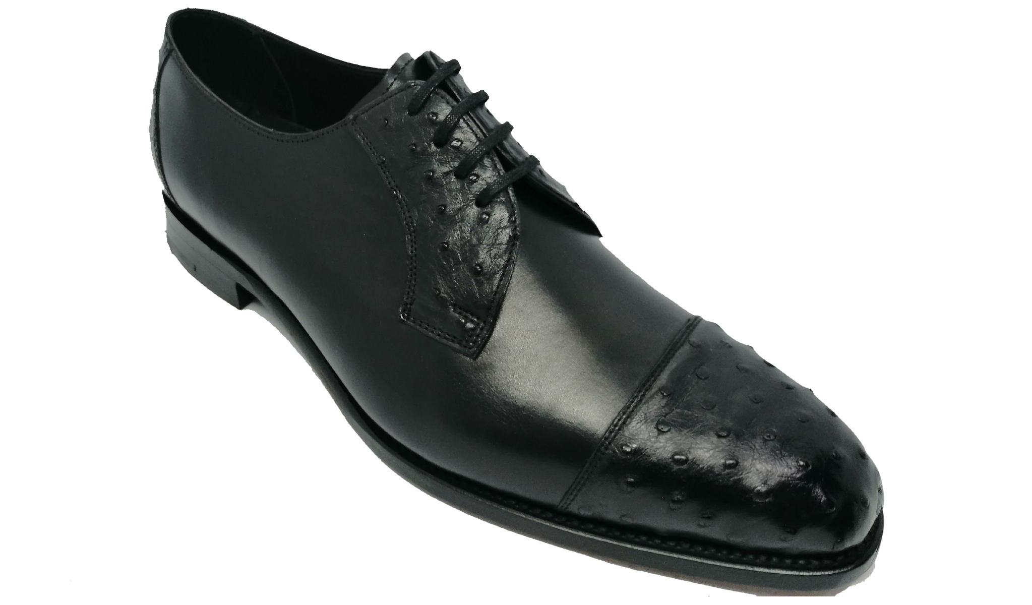 Dorchester - Black Calf / Ostrich | Barker Shoes USA