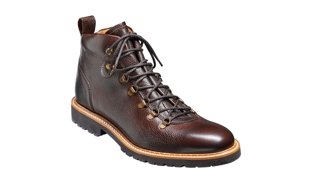 Glencoe Dark Brown Grain Mens Hiking Boot Barker Shoes USA