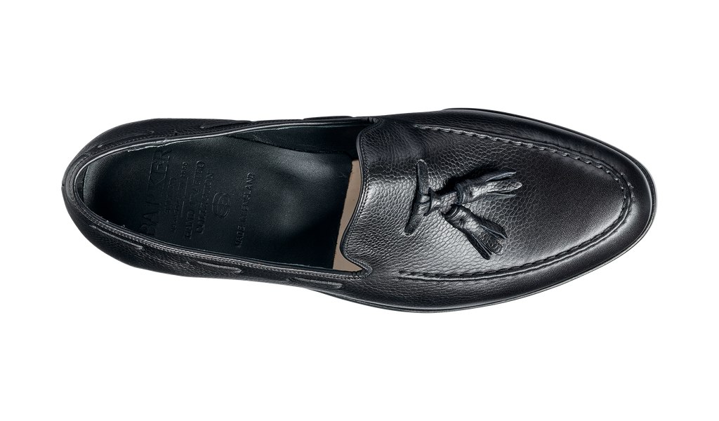 Newborough - Black Grain Hand Stitched | Mens Loafer | | Barker Shoes USA
