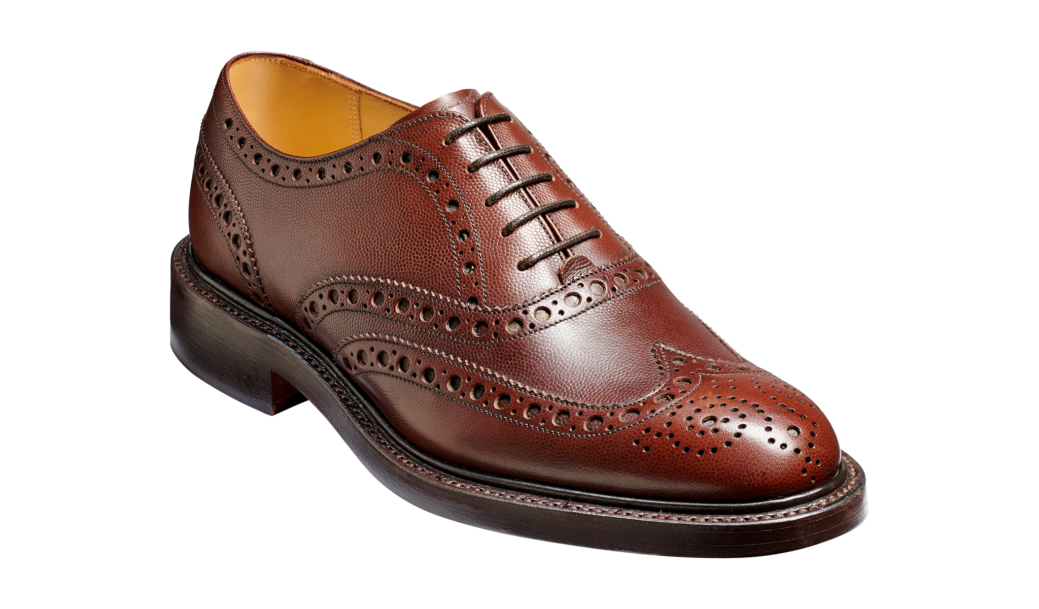 Charles - Brown Fine Grain Hand Stitched Brogue | Mens Brogue 
