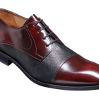 Southwold - Burgundy Hi-Shine / Black Deerskin Derby