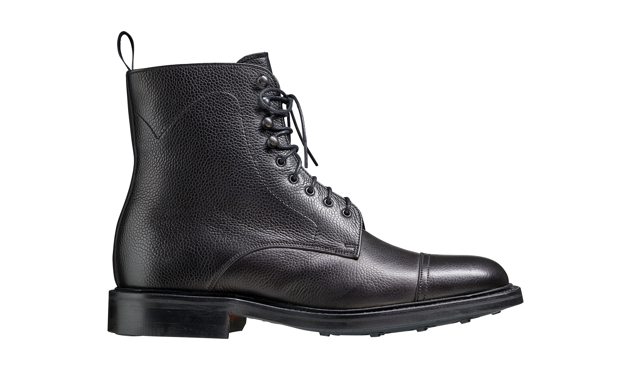 Donegal Black Grain Mens Toe Cap Boot Barker Shoes USA