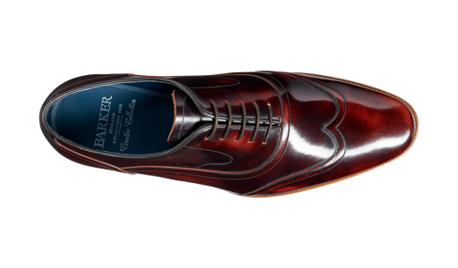 Arron - Brandy Hi Shine Oxford Brogue Shoe