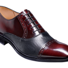 Ramsgate - Burgundy Hi-Shine / Black Deerskin Toe Cap Oxford