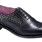 Freya - Black Calf / Studs Womens Brogues