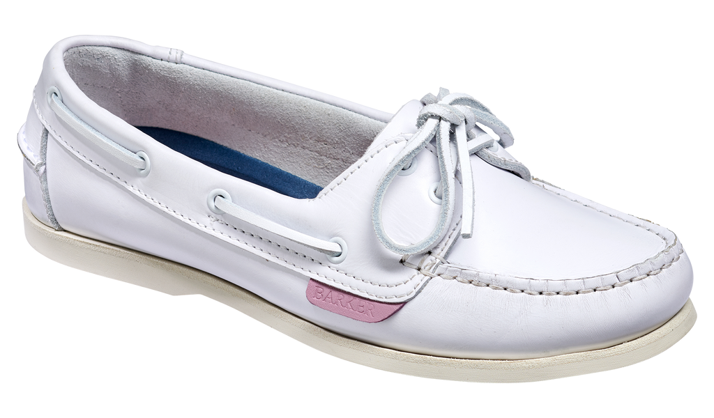 Cleo - White Calf Ladies Boat Shoes