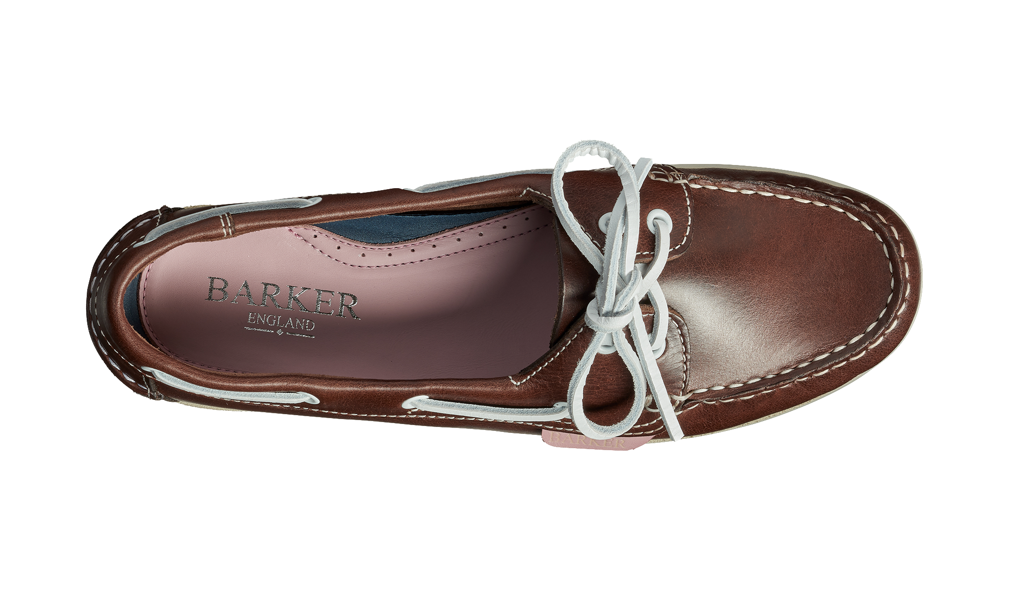 Tan leather boat shoes top ladies