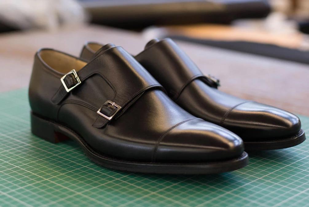 Edison - Black Calf | Mens Monk Shoes | | Barker Shoes USA