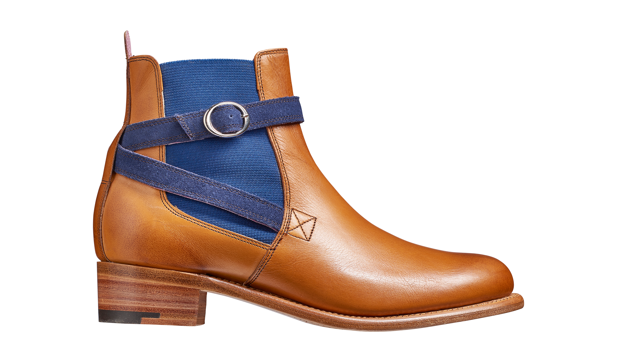 Alexandra Cedar Calf Blue Strap Womens Boot Barker Shoes USA