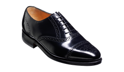 Alfred - Black Hi-Shine Brogue | Mens Brogue | | Barker