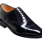 Alfred - Black Hi-Shine Brogue Cap Toe