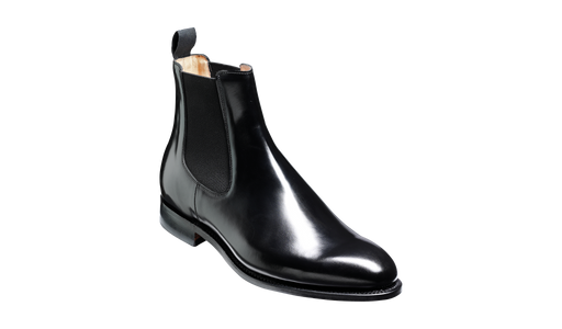 Bedale - Black Hi-Shine Chelsea Boot