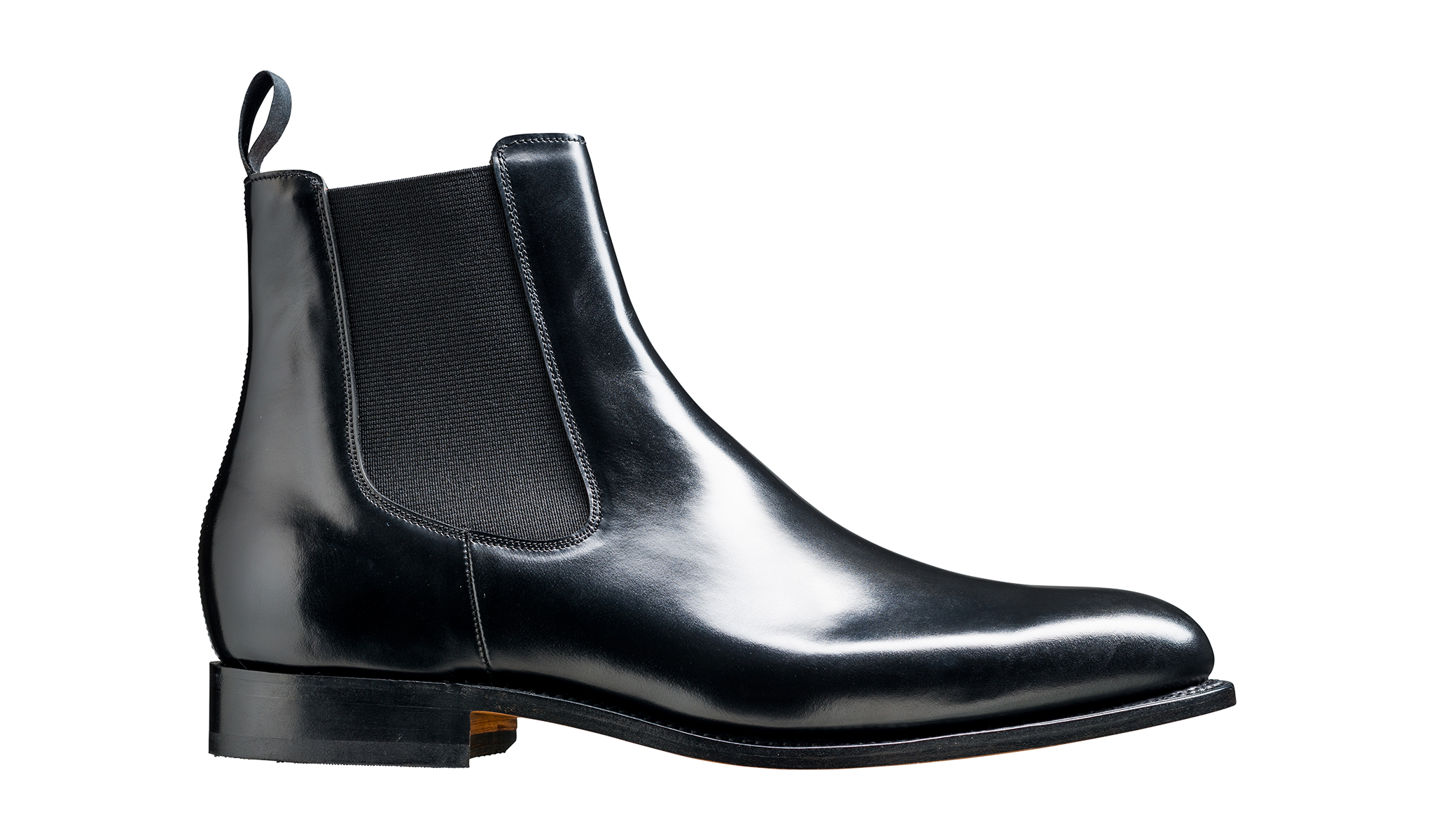 Bedale Black Hi Shine Barker Mens Chelsea Boot Barker Shoes USA