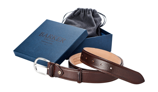 Plain Belt - Dark Brown Grain