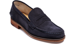 Caruso - Black Hi-Shine | Mens Penny Loafer | | Barker Shoes USA
