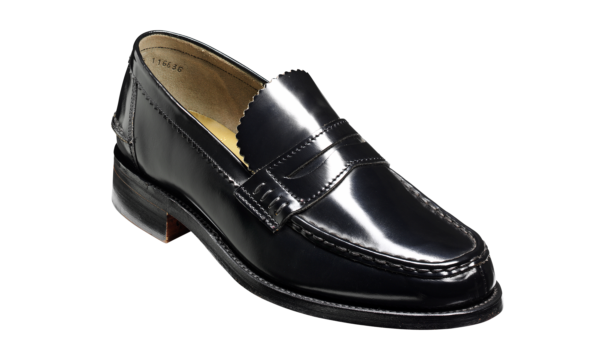 Caruso - Black Hi-Shine | Mens Penny Loafer | | Barker Shoes USA Caruso - Black Hi-Shine | Mens Penny Loafer | | Barker Shoes USA