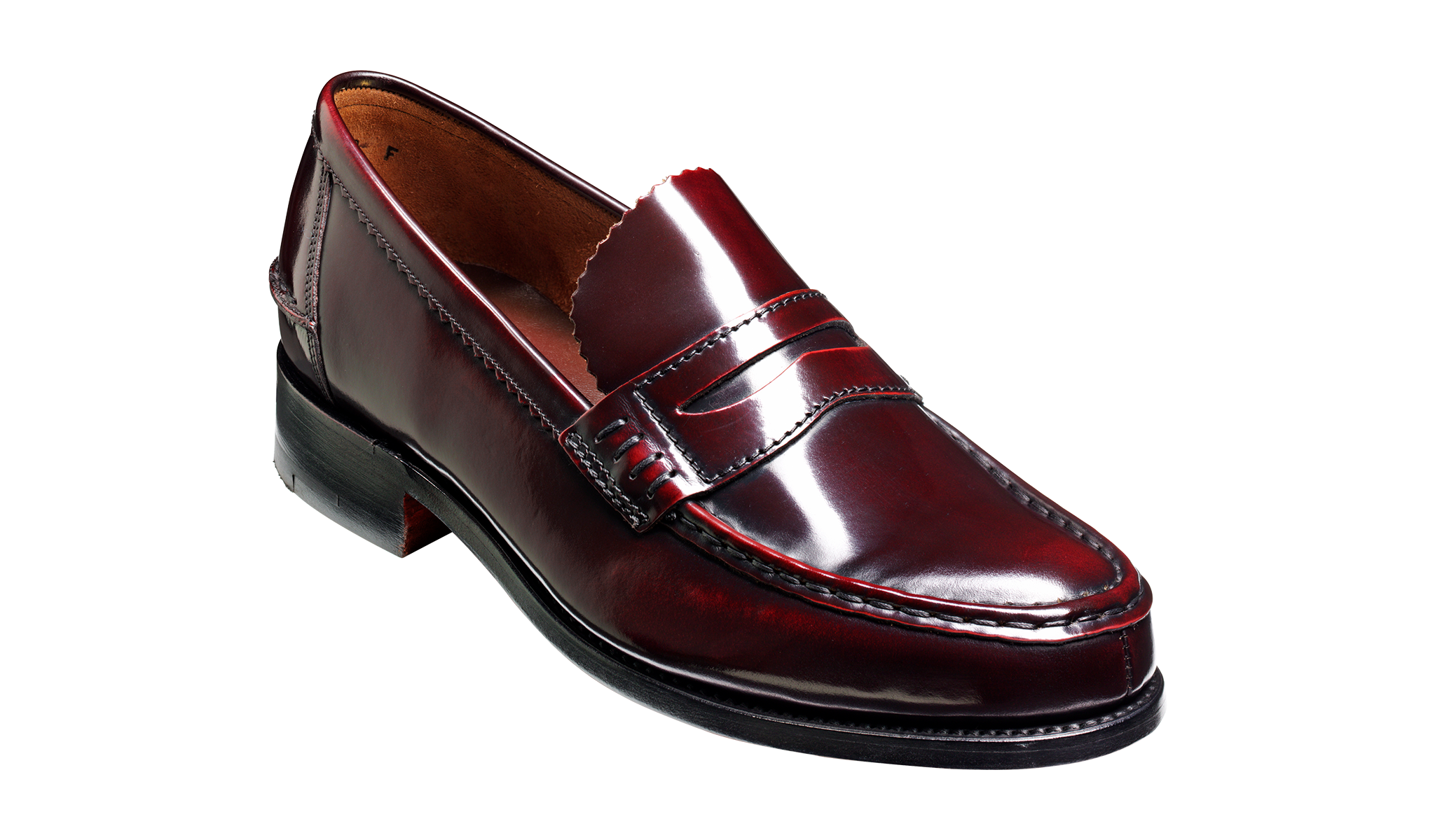 Caruso - Burgundy Hi-Shine | Mens Penny Loafer | | Barker Shoes USA Caruso - Burgundy Hi-Shine | Mens Penny Loafer | | Barker Shoes USA