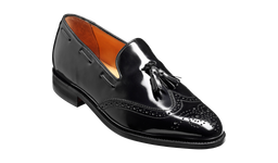 Clive Burgundy Hi Shine Wingtip Mens Loafer Barker Shoes USA