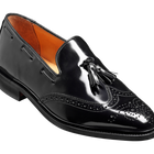 Clive - Black Hi-Shine Wingtip Loafer