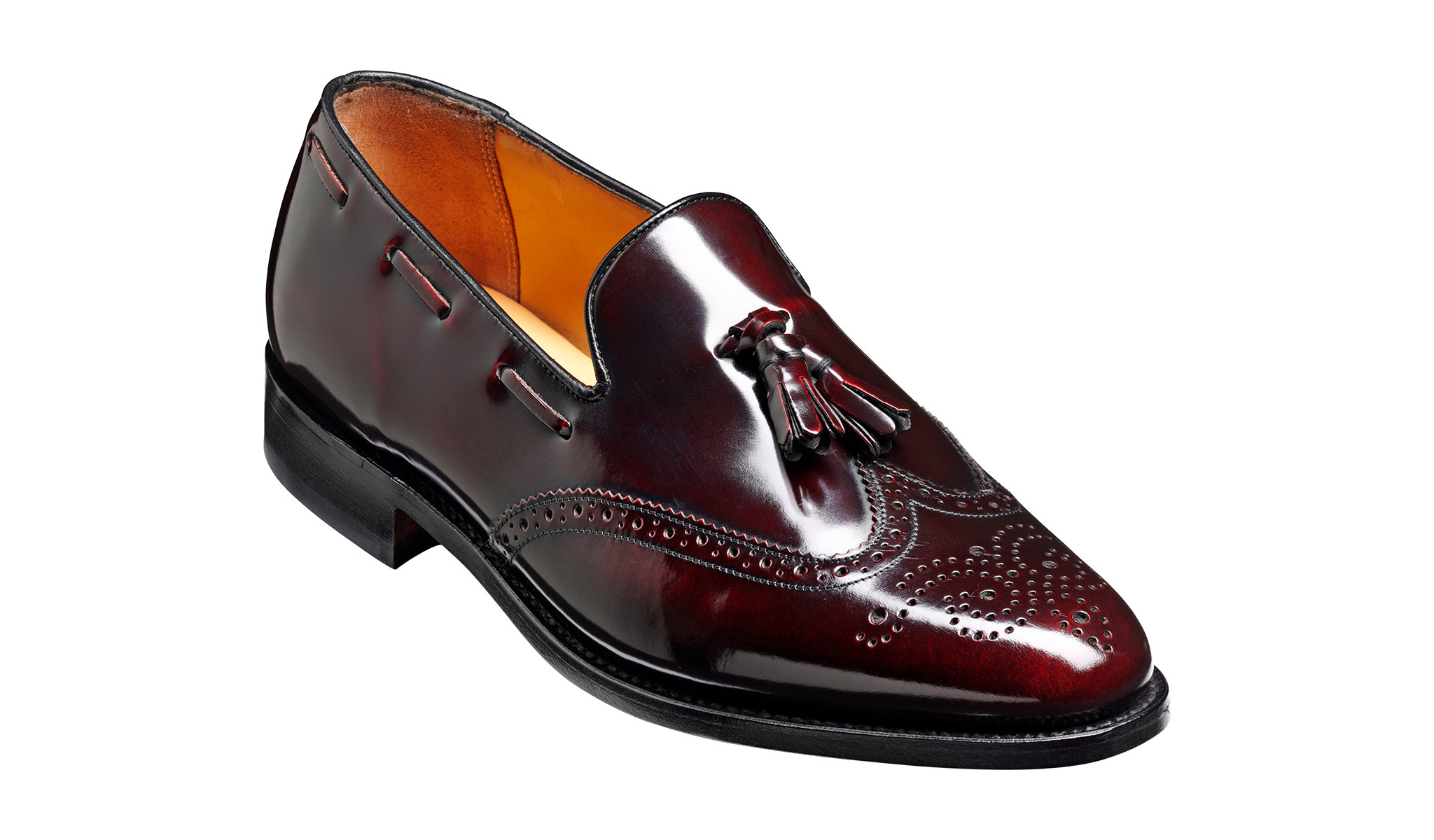 Clive - Burgundy Hi-Shine Wingtip | Mens Loafer | | Barker Shoes USA Clive - Burgundy Hi-Shine Wingtip | Mens Loafer | | Barker Shoes USA