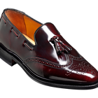 Clive - Burgundy Hi-Shine Wingtip Loafer Shoe