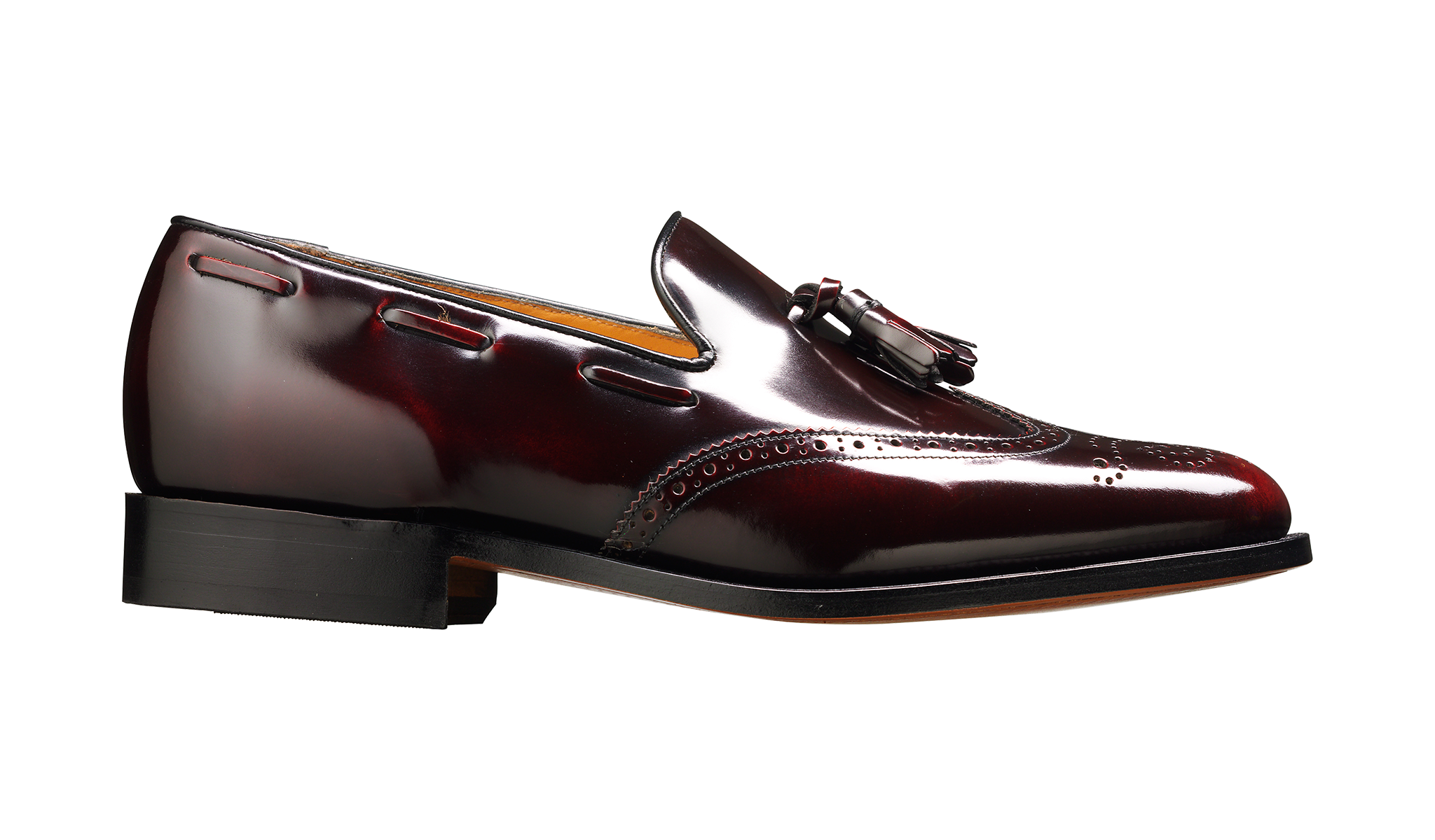 Clive - Burgundy Hi-Shine Wingtip | Mens Loafer | | Barker Shoes USA Clive - Burgundy Hi-Shine Wingtip | Mens Loafer | | Barker Shoes USA