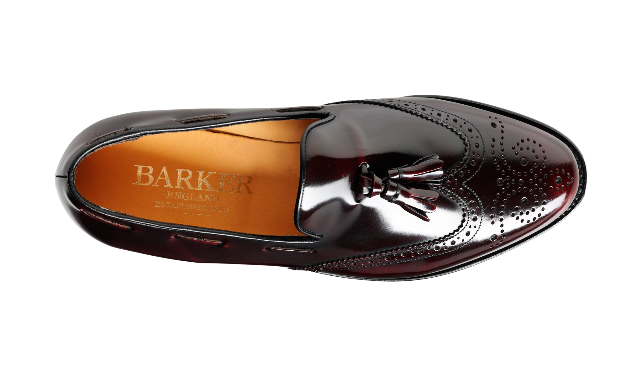 Clive - Burgundy Hi-Shine Wingtip | Mens Loafer | | Barker Shoes USA Clive - Burgundy Hi-Shine Wingtip | Mens Loafer | | Barker Shoes USA