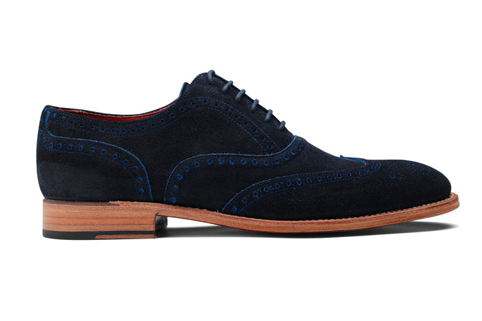 barker Brando 2 - Navy Suede Blue Punch