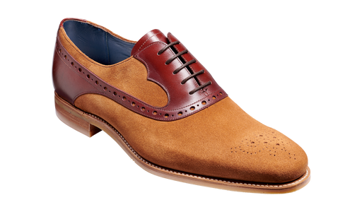 Elliot - Terra Suede / Cherry Calf Oxford Shoe