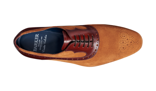 Elliot - Terra Suede / Cherry Calf Oxford Shoe