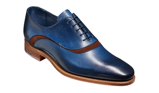 Emerson - Navy Handpainted Polo Suede Oxford