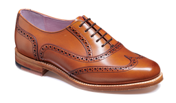 Fearne Red Hand Painted Womens Brogue Barker Shoes USA