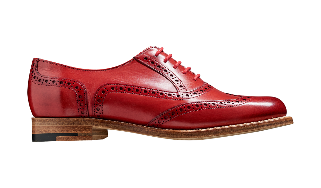 Fearne - Red Hand Painted Womens brogue Shoe
