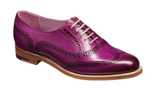 Fearne Purple Hand Painted Womens Brogue Barker Shoes USA